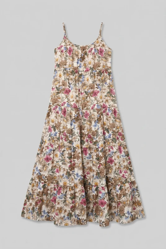 Dress Floral Strapless 