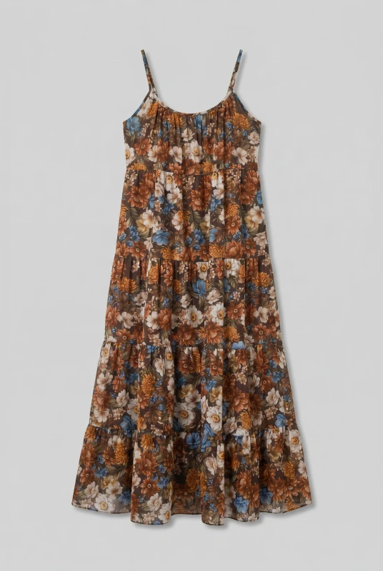 Dress Floral Strapless 