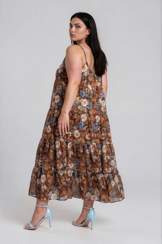 Dress Floral Strapless 
