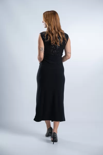 Φόρεμα Half Παγιέτες Μαύρο