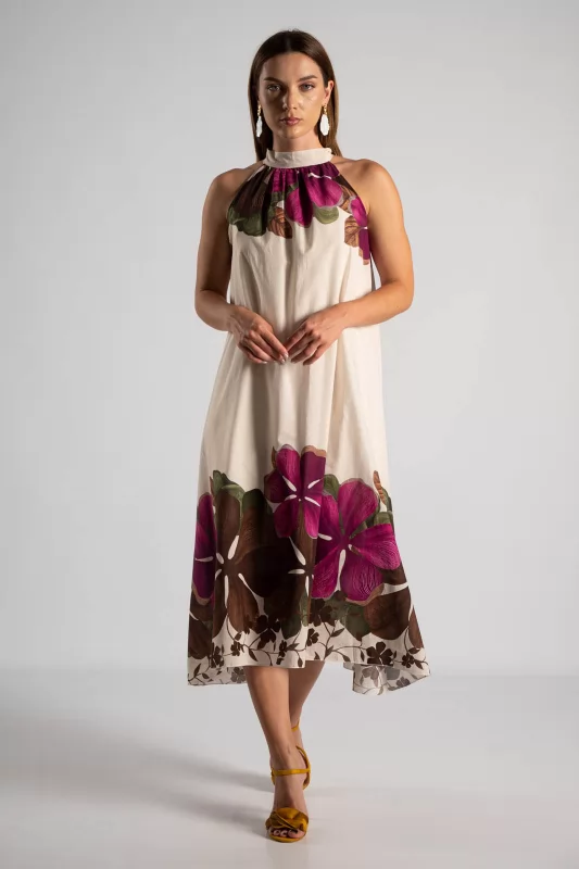 Φόρεμα Halter Floral