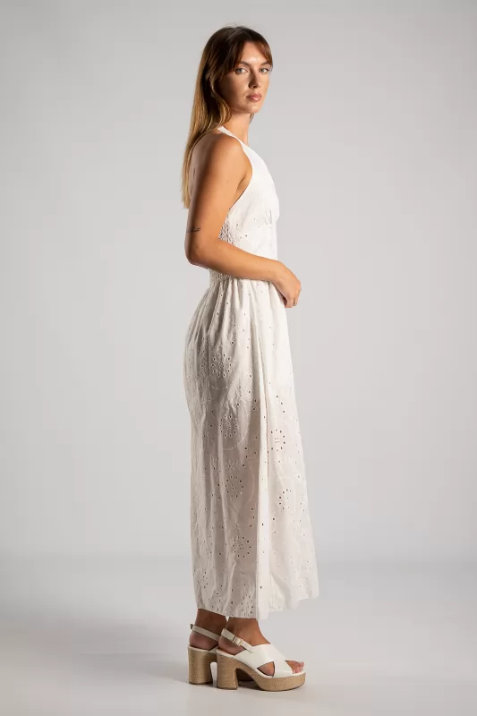 Φόρεμα Halter Κιπούρ Midi