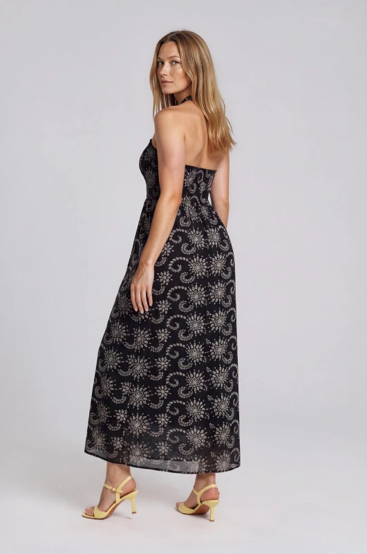 Φόρεμα Halter Κιπούρ Midi