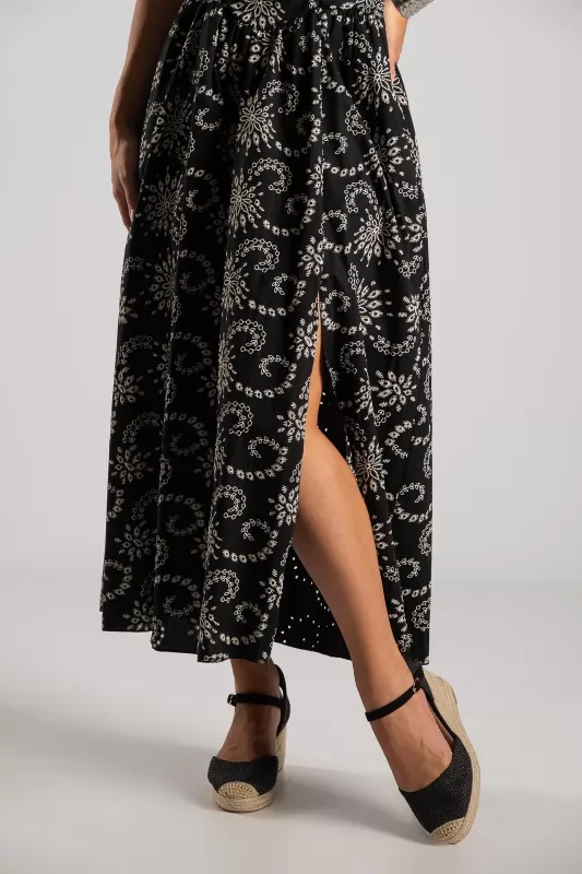 Φόρεμα Halter Κιπούρ Midi