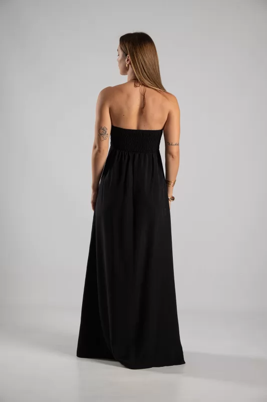 Φόρεμα Halter Κρίκος Maxi