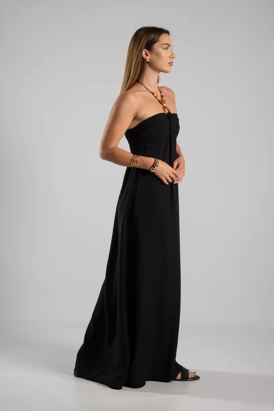 Φόρεμα Halter Κρίκος Maxi
