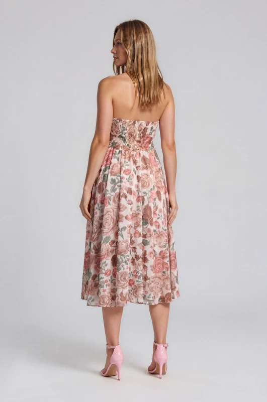 Dress Halter Neck Floral Pattern