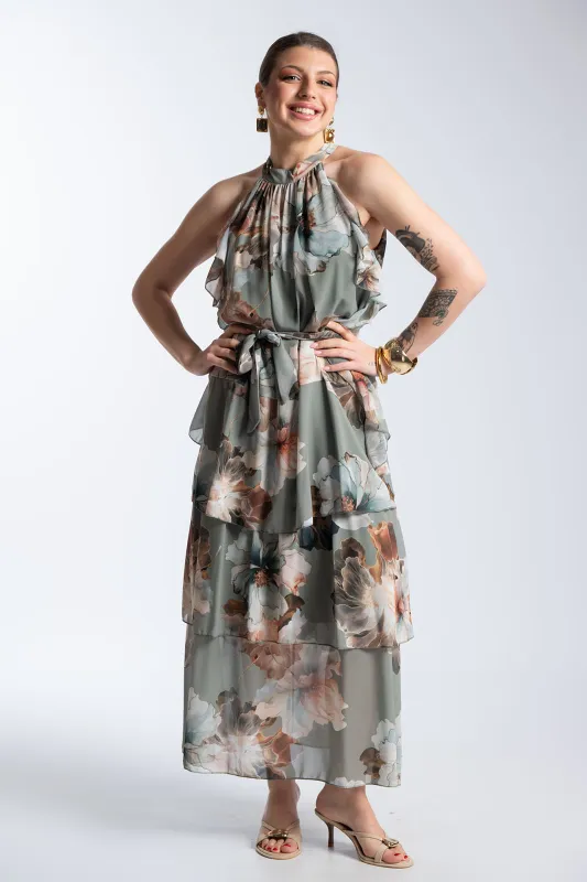Φορεμα Halter Layers Floral