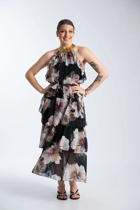 Φορεμα Halter Layers Floral