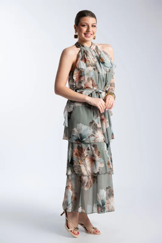 Φορεμα Halter Layers Floral