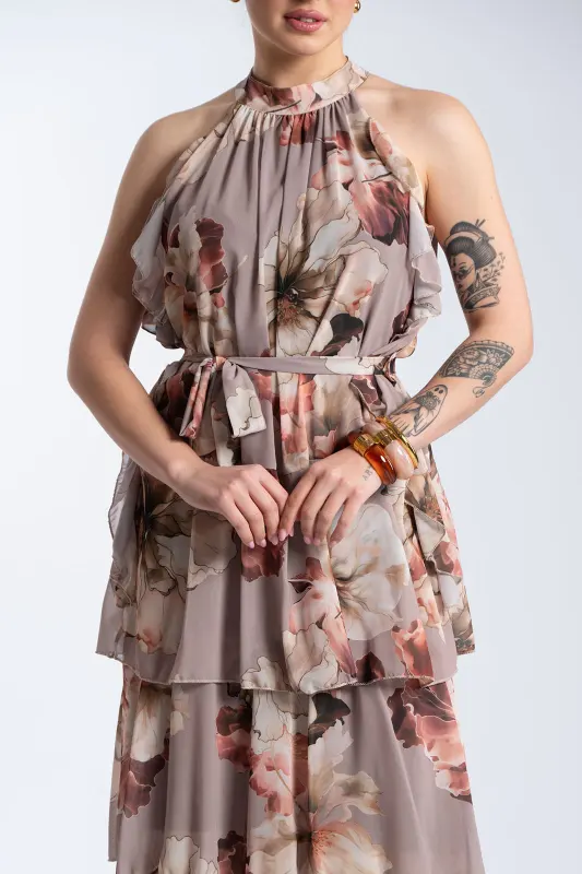 Φορεμα Halter Layers Floral