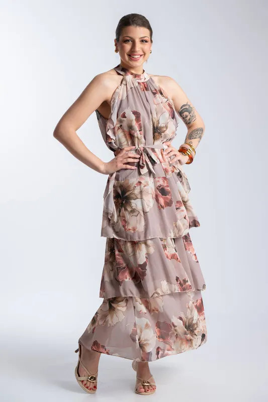 Φορεμα Halter Layers Floral