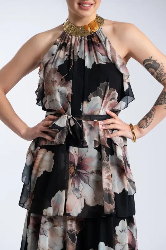 Φορεμα Halter Layers Floral