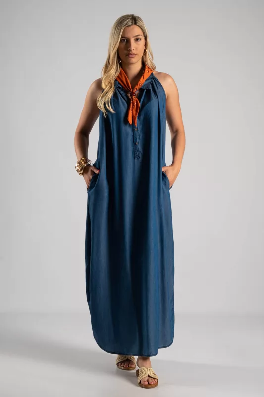 Φόρεμα Halter Μαντήλι