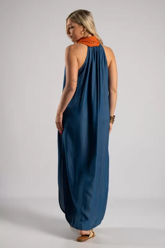 Φόρεμα Halter Μαντήλι