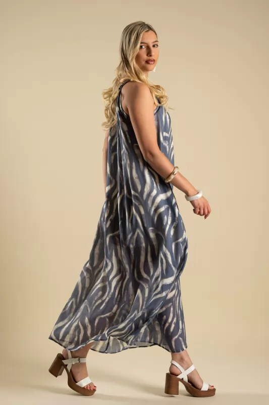 Φόρεμα Halter Maxi Waves