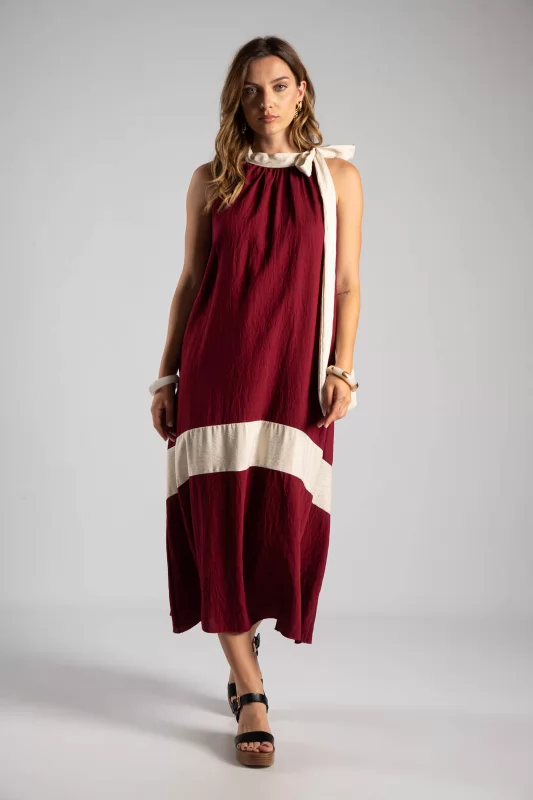 Φόρεμα Halter Midi