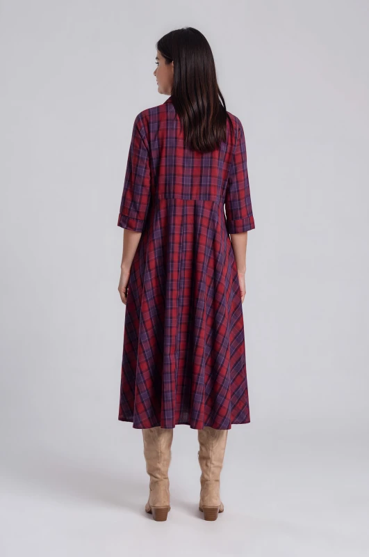 Dress Checkered With Belt