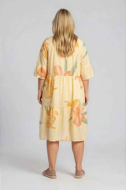 Floral Cotton Kipour Dress 