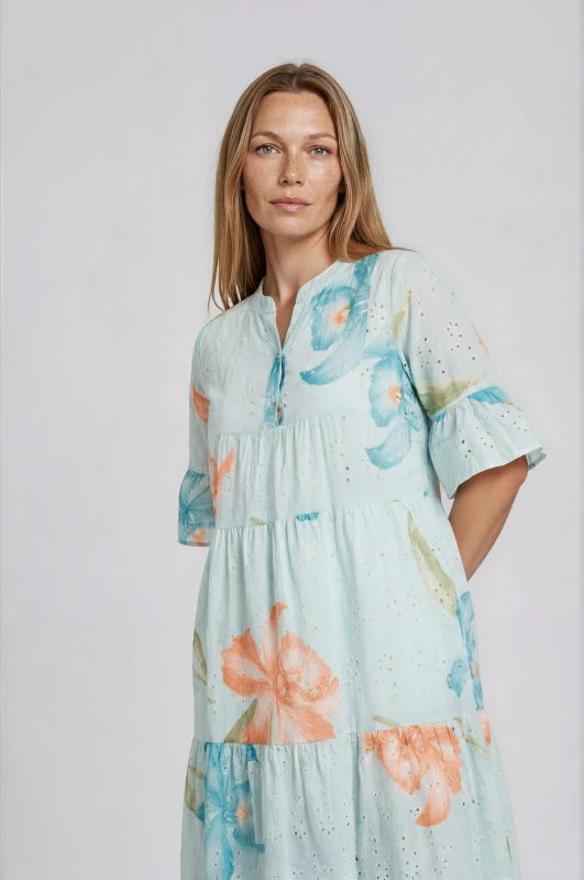 Floral Cotton Kipour Dress 