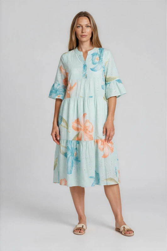 Φόρεμα Κιπούρ Βαμβακερό Floral