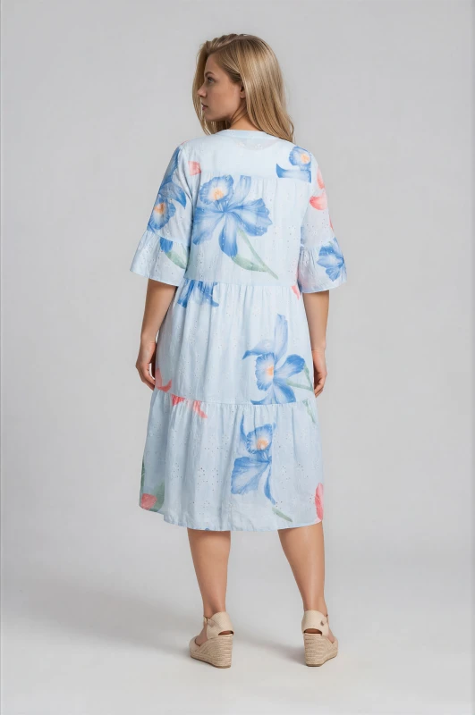 Floral Cotton Kipour Dress 