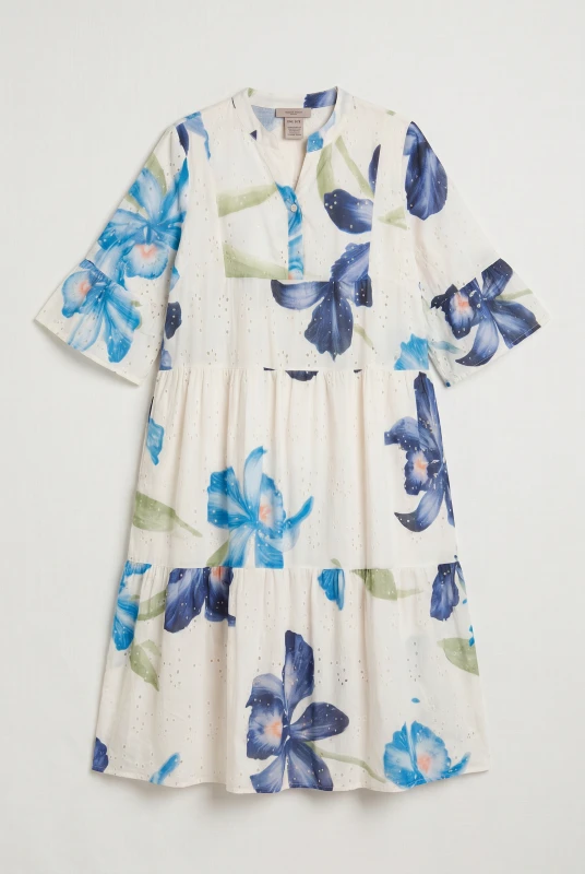 Floral Cotton Kipour Dress 