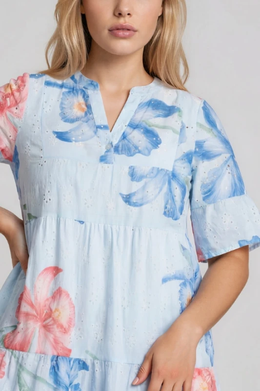 Floral Cotton Kipour Dress 