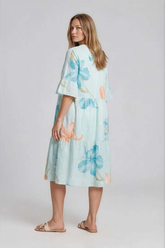 Floral Cotton Kipour Dress 