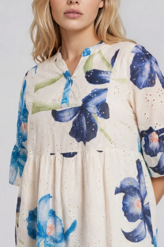 Floral Cotton Kipour Dress 