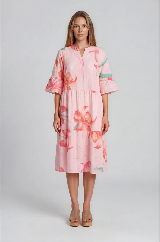 Floral Cotton Kipour Dress 