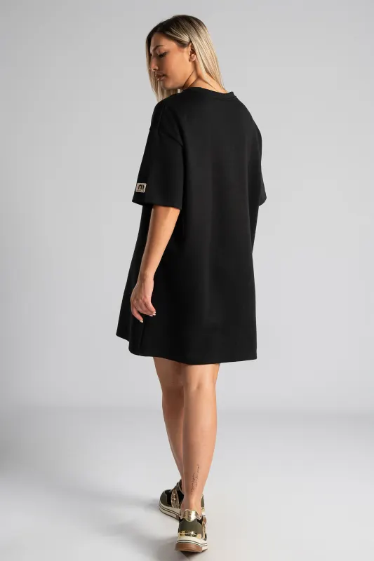 Dress Short Sleeve Solid Color