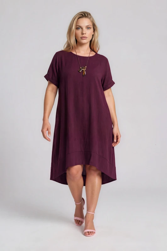 Dress Short-Sleeved Asymmetrical Necklace