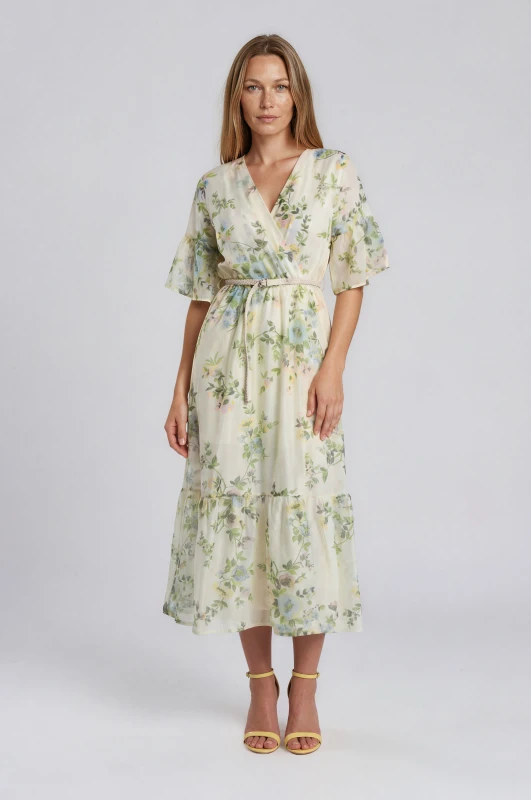 Floral Aria Wrap Dress