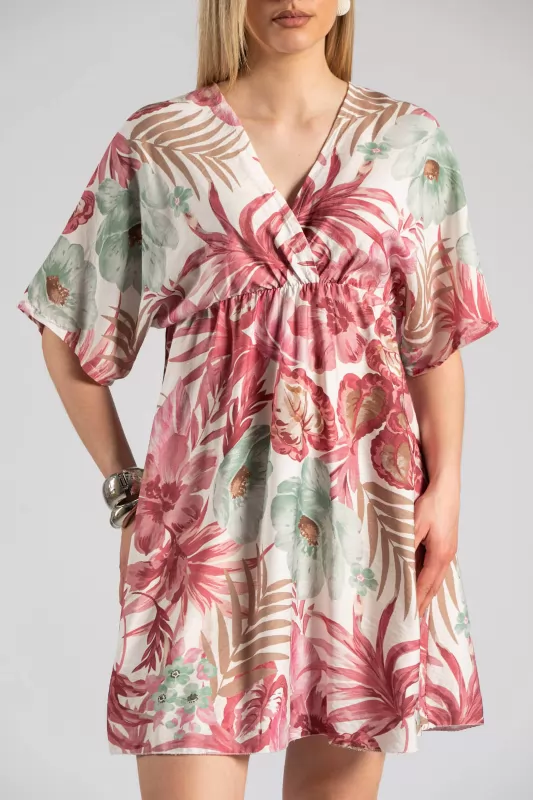 Dress Wrapped Floral Mini 
