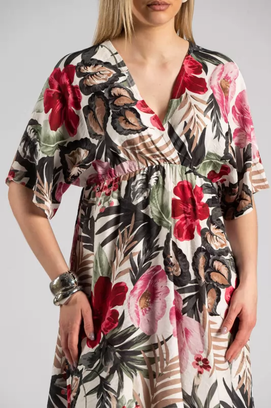 Dress Wrapped Floral Mini 