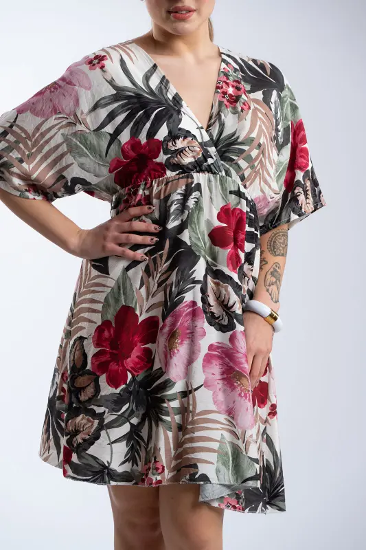 Dress Wrapped Floral Mini 
