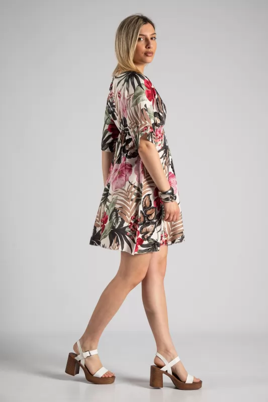 Dress Wrapped Floral Mini 