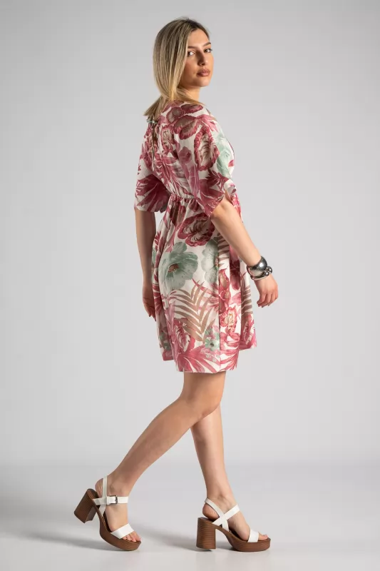 Dress Wrapped Floral Mini 