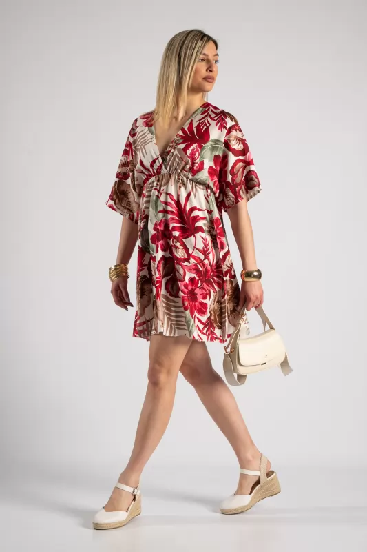 Φόρεμα Κρουαζέ Floral Mini