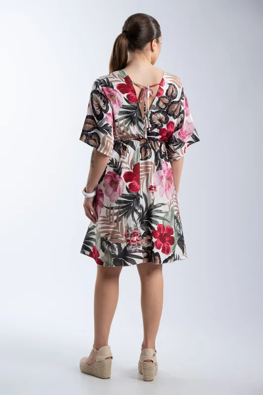 Dress Wrapped Floral Mini 