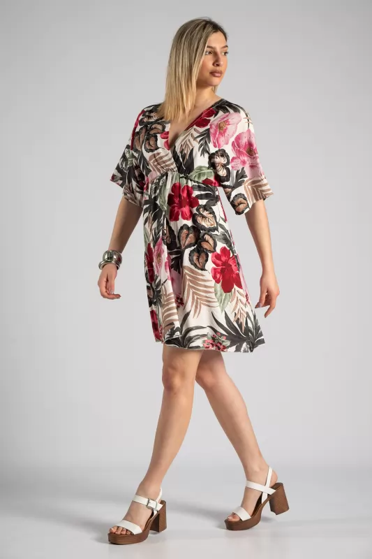 Φόρεμα Κρουαζέ Floral Mini