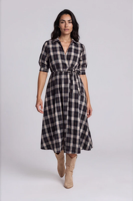 Dress Wrap Checkered 