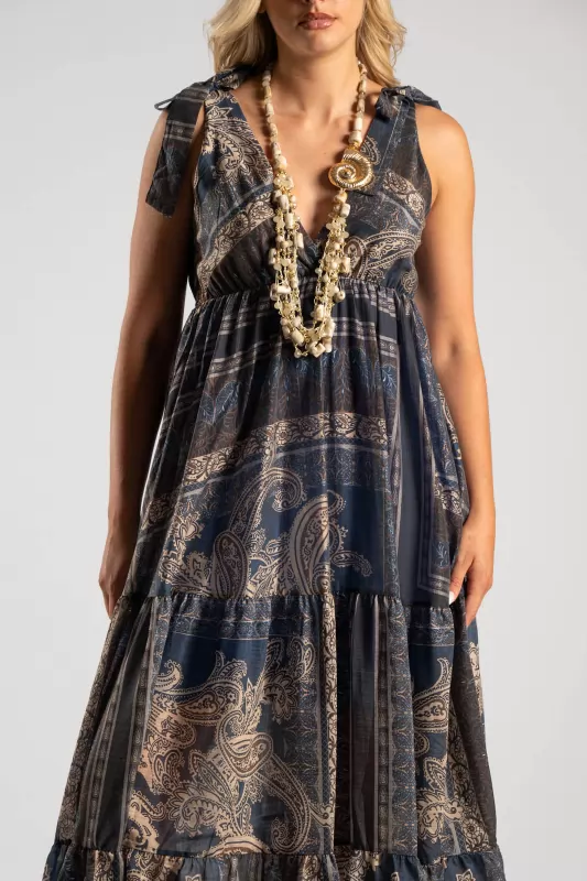 Φόρεμα Κρουαζέ Maxi Paisley