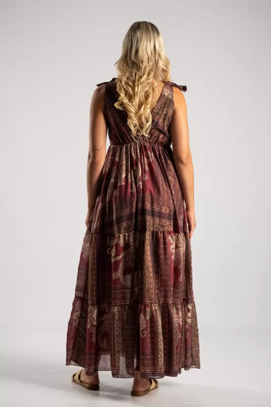 Φόρεμα Κρουαζέ Maxi Paisley