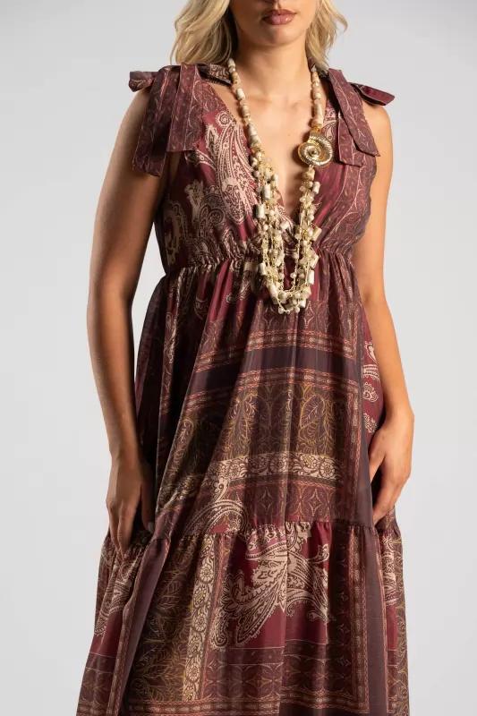 Φόρεμα Κρουαζέ Maxi Paisley