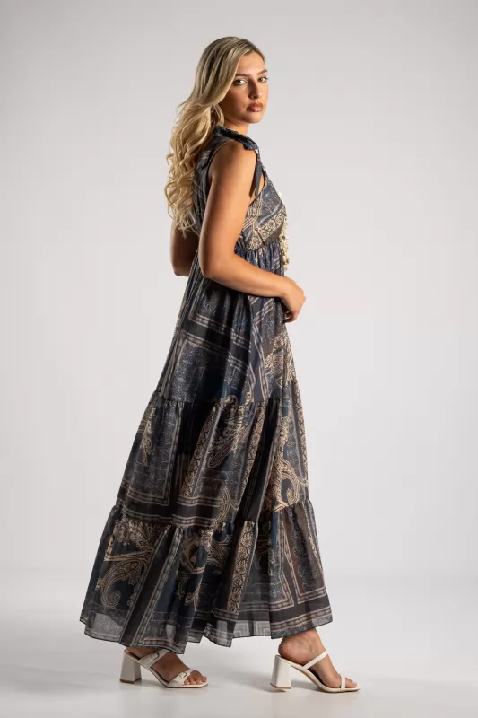 Φόρεμα Κρουαζέ Maxi Paisley