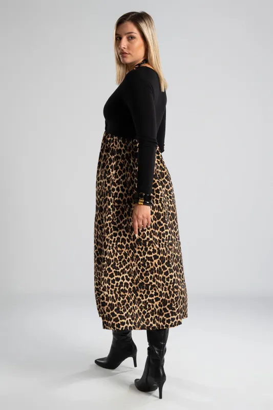 Φόρεμα Κρουαζέ Midi Leopard