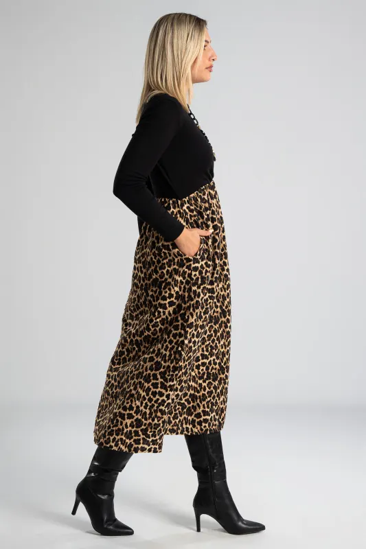 Φόρεμα Κρουαζέ Midi Leopard