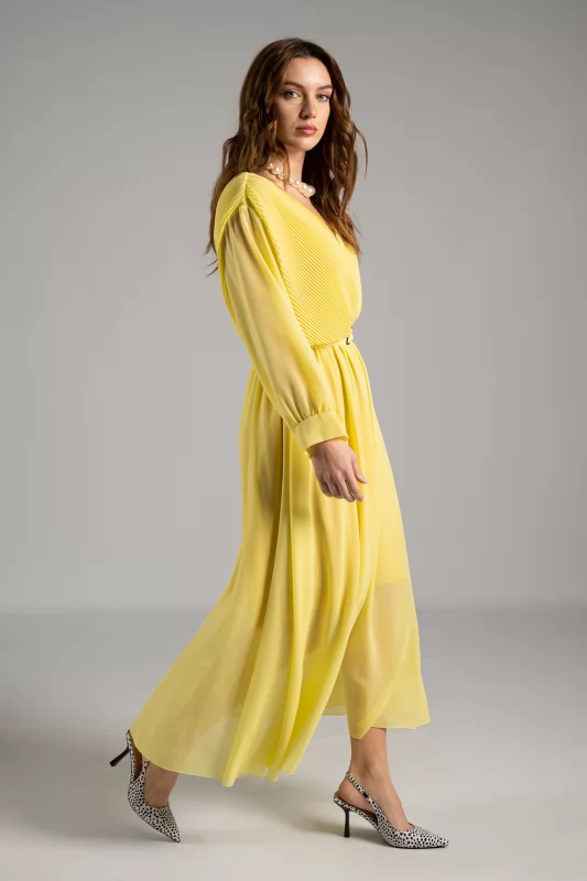Wrap Dress Pleated Belt 